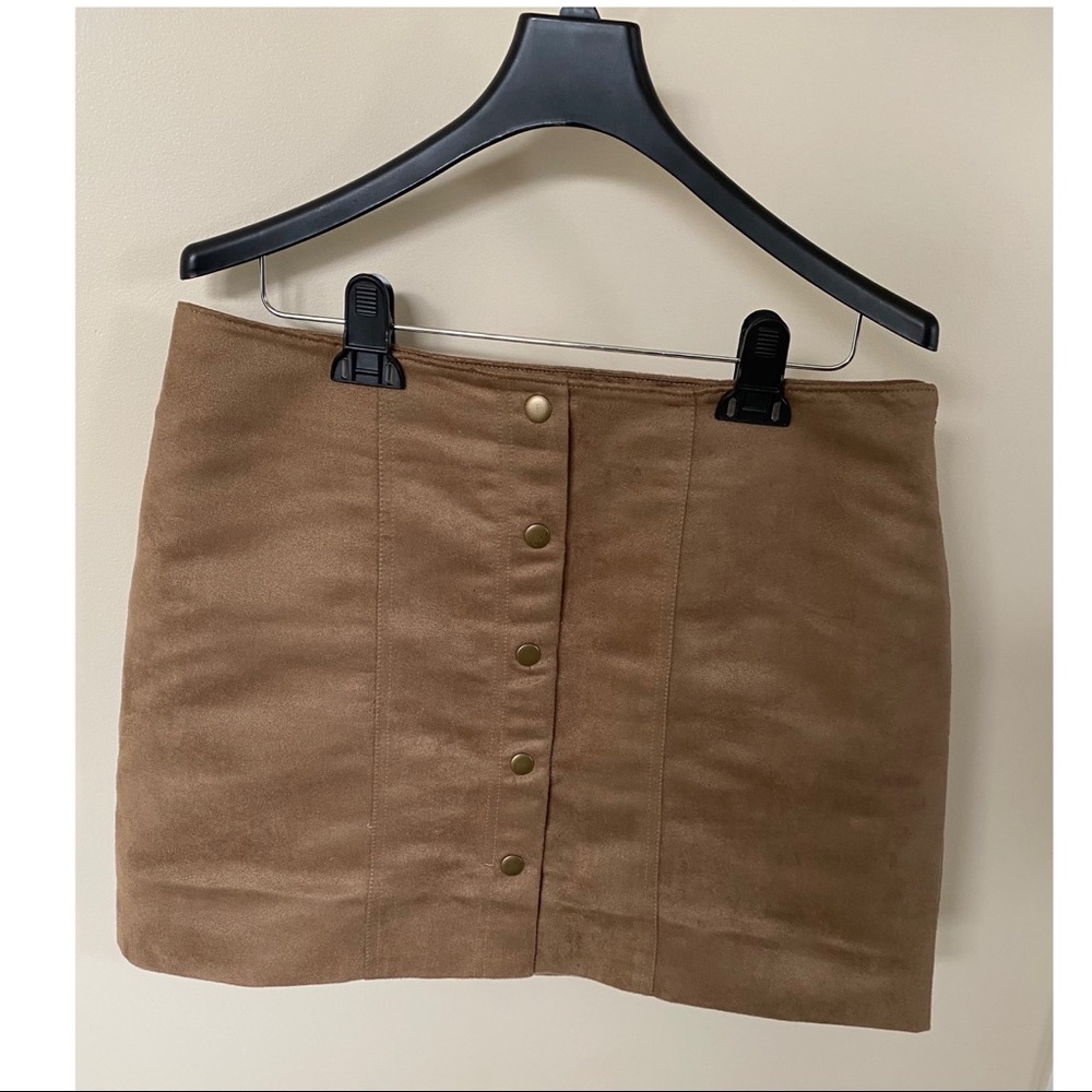 Gap Tan Suede Mini Skirt!